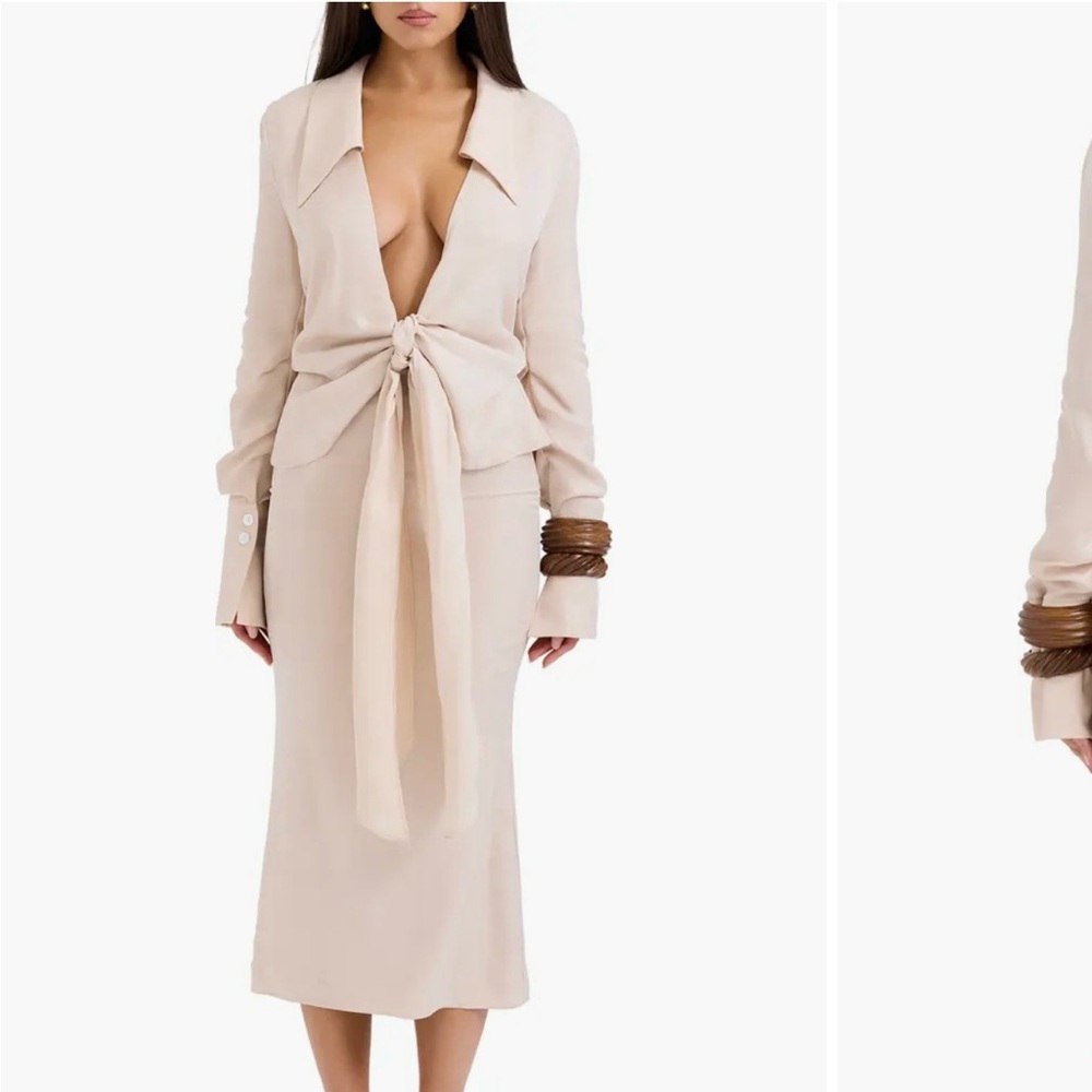 House of CB Navaeh Long Sleeve Midi Dress